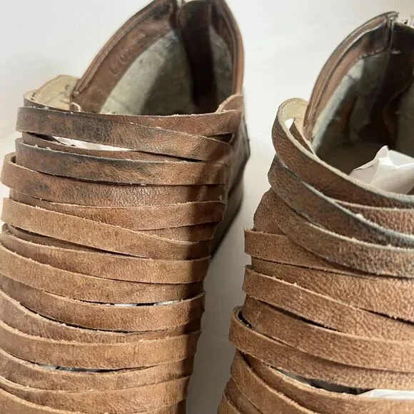 Free People Lost Valley Boot Brown Leather Pointed Toe Ankle Boot Size 10 - Picture 10 of 10